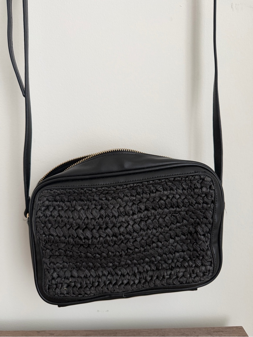 Black Rattan Banana Republic Factory Crossbody